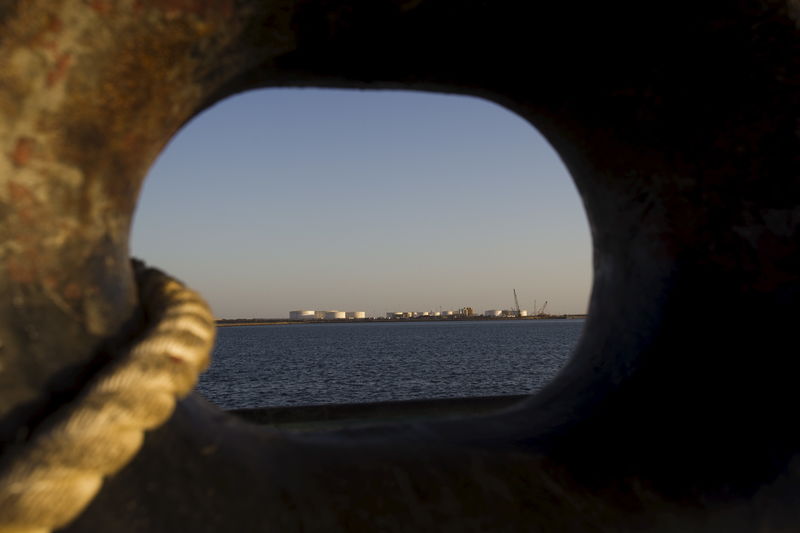 A general view of an oil dock is seen from a ship at the port of Kalantari in the city of Chabahar, 300km (186 miles) east of the Strait of Hormuz in this January 17, 2012 file photo. REUTERS/Raheb Homavandi/Files